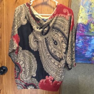 Chaps Brand Women’s Size M Short Sleeve Cotton Top